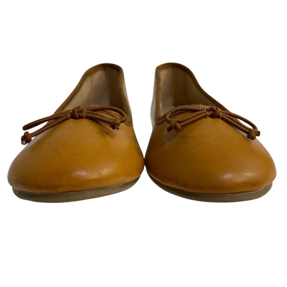 CAT & JACK Shoes Ballet Flats NEW Size 13 Camel Tan Padded Footbed Cute Bow